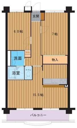 黒崎 徒歩4分 2階の物件間取画像